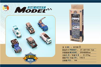6只城市合金警察小车 - OBL885461