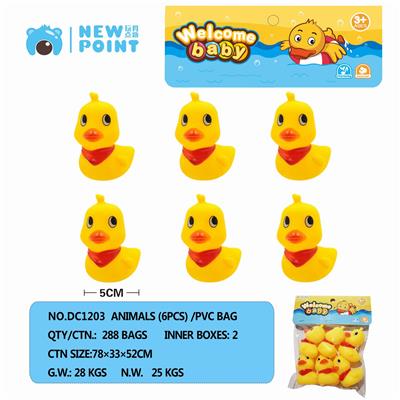 SIX DUCKS IN RED SCARF (WITH BB WHISTLE) - OBL886571
