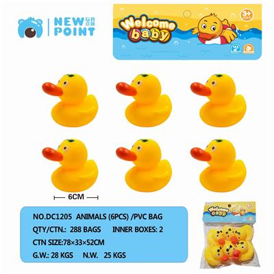 SIX SPECTACLED DUCKS (WITH BB WHISTLE) - OBL886573