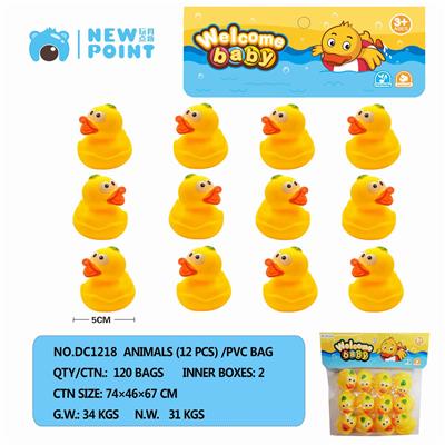 12 EGG SHELL DUCKS (WITH BB WHISTLE) - OBL886586