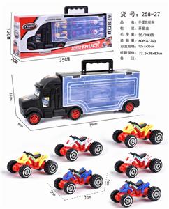 手提礼盒货柜滑行拖头车带6只滑行沙滩摩托车 - OBL888180
