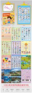 13 in 1 English wall chart point reading learning machine - OBL888736