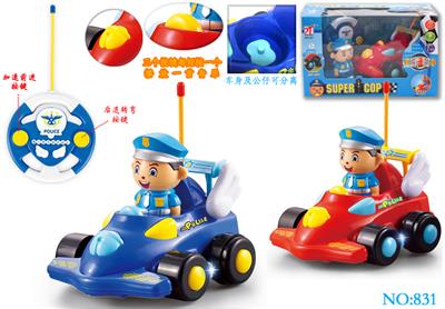 F1 version Ertong wireless remote control small police car - OBL888924