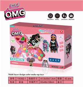 SURPRISE DOLL DIY THREE LAYERS OF MAKEUP WITH DOLLS - OBL889470