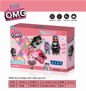 SURPRISE DOLL DIY THREE LAYER MAKEUP WITH DOLL - OBL889472