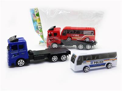 惯性拖头车载滑行警察巴士 - OBL889741