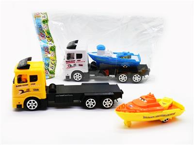 惯性拖头车载回力卡通船 - OBL889743