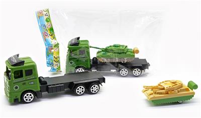 军事惯性拖头车载回力坦克 - OBL889745