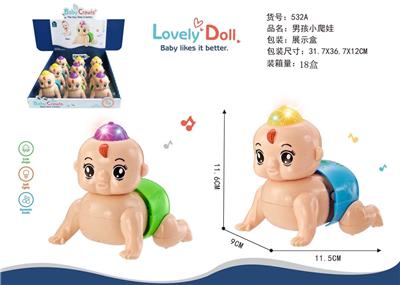 Boy climbing baby - OBL889891