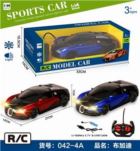 1: 14 four-way simulation package electric remote control vehicle with headlight bugatti - OBL890057