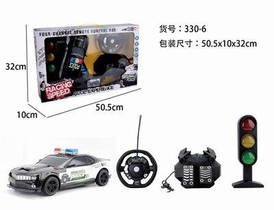 1: 16 four way gravity sensing steering wheel pedal remote control chevrolet police car with flashing light (plus traffic light) - OBL890733