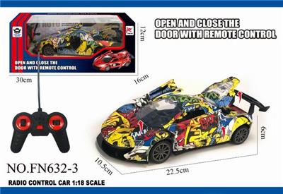 1: 18 graffiti remote control three door simulation vehicle - OBL890805