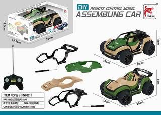 1: 16diy replaceable shell two mixed four-way remote control military vehicles - OBL890844