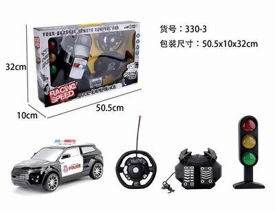 1: 16 four way gravity sensing steering wheel pedal remote control aurora police car with flashing light - OBL890883