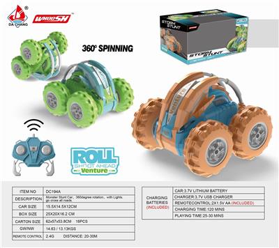2.4g stunt rollover remote control vehicle with light - OBL890954