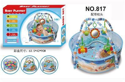 3-IN-1 OCEAN GAME BALL POOL WITH PILLOWS 12 BALLS - OBL890956