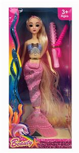 11.5 INCH REAL BODY LIGHTING MUSIC 3D LONG HAIR MERMAID BARBIE - OBL891236