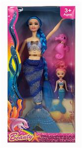 11.5 INCH REAL BODY LIGHTING MUSIC LONG BRAIDED MERMAID BARBIE - OBL891237