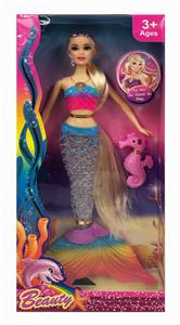 11.5 INCH REAL RAINBOW LIGHT MUSIC MERMAID LONG HAIR BARBIE - OBL891241