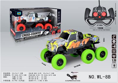 1: 16 FOUR WAY LIGHT SIX WHEEL GRAFFITI PICKUP TRUCK OFF ROAD REMOTE CONTROL VEHICLE - OBL891502
