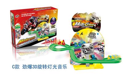 电动磁吸3D炫光摩托滑梯 - OBL891655