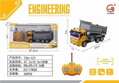 1:28 FOUR-WAY LIGHT REMOTE CONTROL PROJECT DUMPER - OBL891763