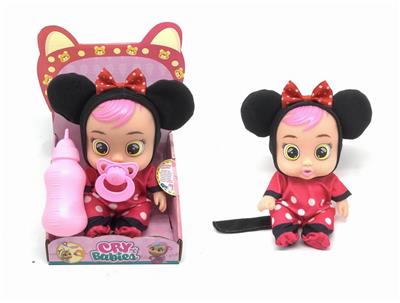 (MINNIE) 10 INCH ENAMEL CRYING BABY CAN DRINK WATER AND SHED TEARS - OBL892639
