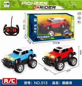 1:16 FOUR-WAY OFF-ROAD REMOTE CONTROL CAR WITH HEADLIGHTS (COOL LUZE) - OBL892652