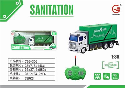 1: 36 Four way light remote control flat head sanitation carriage - OBL892855