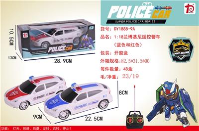 1: 18 LAMBORGHINI REMOTE CONTROL POLICE CAR WITH LIGHT BUT WITHOUT ELECTRICITY - OBL892943