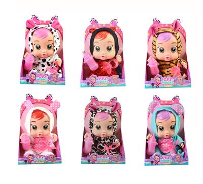 9-INCH ENAMEL WILL CRY BABY WITH FOUR VOICE IC CLOTHES WITH TAIL 6 MIXED - OBL893252