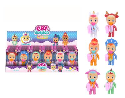 5-INCH PLASTIC BODY WILL SHED TEARS CRYING DOLL 6 MIXED PACK 24PCS - OBL893254