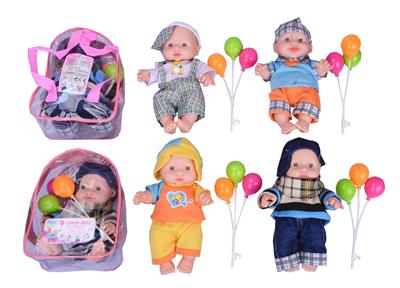 14 INCH BAG GLUE DOLL WITH BALLOON FOUR MIXED - OBL893294