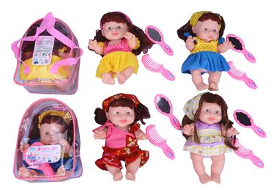 14-INCH BAG GLUE DOLL WITH COMB MIRROR FOUR MIXED - OBL893295