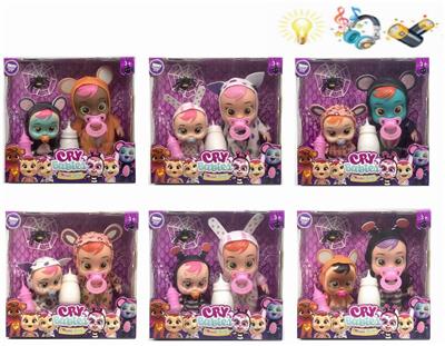 HALLOWEEN ELVES WILL CRY CRYING DOLL 9-INCH INJECTION MOLDED BODY LIGHT IC 7-INCH INJECTION MOLDED BODY FOUR TONE IC CRYING DOLL - OBL894029
