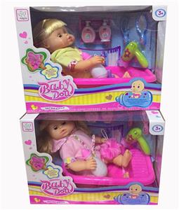 16 INCH ENAMEL DRINKING WATER URINATING WITH BATHTUB DOLL - OBL894148