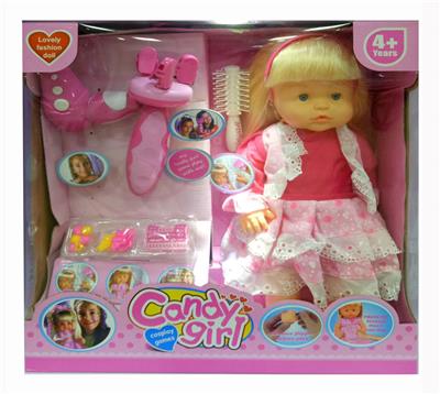 16 INCH GLUE GIRL (PULL HAIR ALSO WITH JEWELRY) IC GLUE HAND AND FOOT - OBL894365