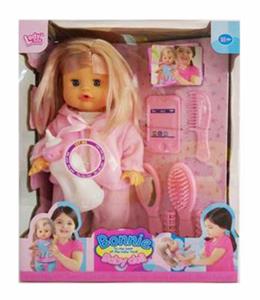 12 DRINK WATER AND URINATE LONG HAIR BABY LEISURE SET 12 SOUND IC BOTTLE, COMB MIRROR, MOBILE PHONE, ETC - OBL894468