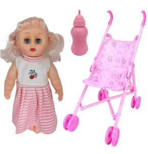 12 INCH FOUR VOICE BABY GIRL WITH PUSH BOTTLE - OBL894634