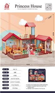 自装别墅屋+6寸芭比1只+小摩托车 - OBL897402
