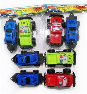 SOLID COLOR INERTIAL POLICE CAR TOWING SLIDING CAR - OBL897504