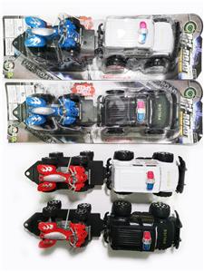 SOLID COLOR INERTIA POLICE CAR TOWING BEACH MOTORCYCLE - OBL897523