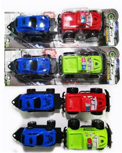 SOLID COLOR INERTIAL POLICE CAR TOWING SLIDING CAR - OBL897524