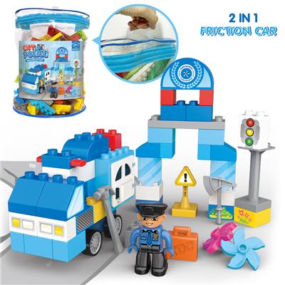 警察（惯性车）兼容乐高式积木（52PCS） - OBL898377