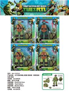 大只忍者神龟带灯+武器+发射器 - OBL902208