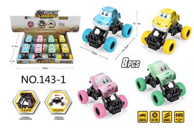 四轮攀爬惯性Q版车        8只/盒 - OBL909366