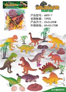 PVC恐龙12只场景套装 - OBL910413