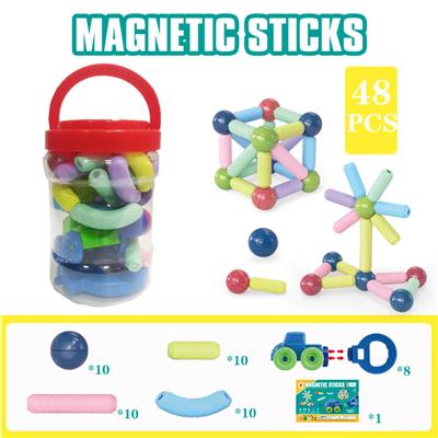 磁力棒+磁力车48PCS（大圆罐） - OBL914368