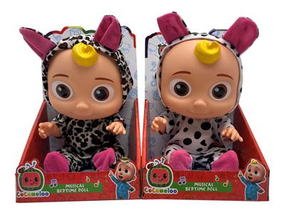 14 inch glue cocomelon super baby with theme music 4 different theme music and Christmas music cheetah COCO cow COCO mix - OBL915549