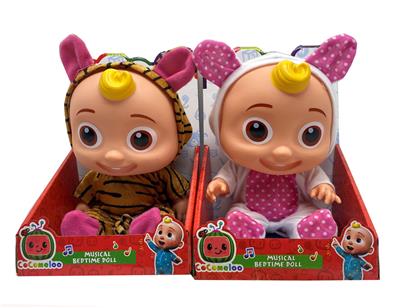 14 inch glue cocomelon super baby with theme music 4 different theme music and Christmas music bunny COCO tiger-print COCO mix - OBL915550
